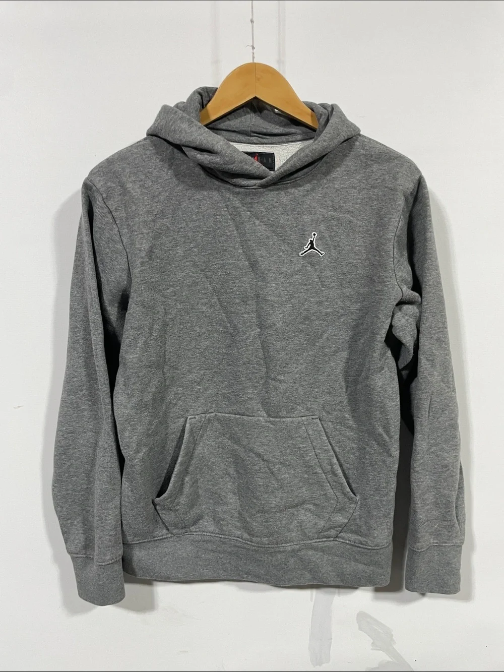 Jordan Gray Pullover Hoodie with Jumpman Chest Logo